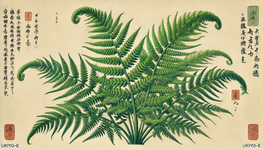 Arrow-Head Vine in Ukiyo-e Style