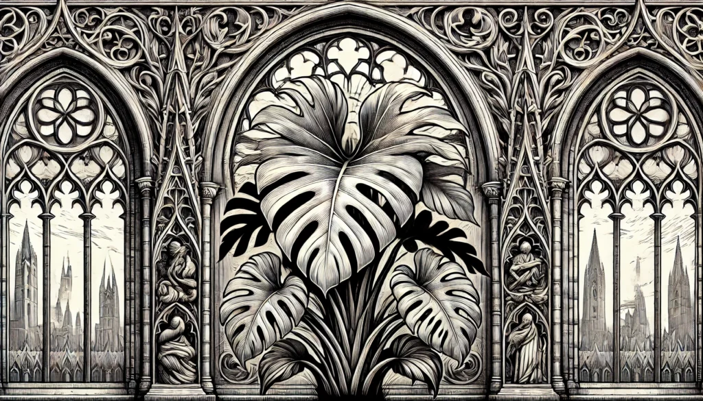 Gothic-style illustration of a Hurricane Plant