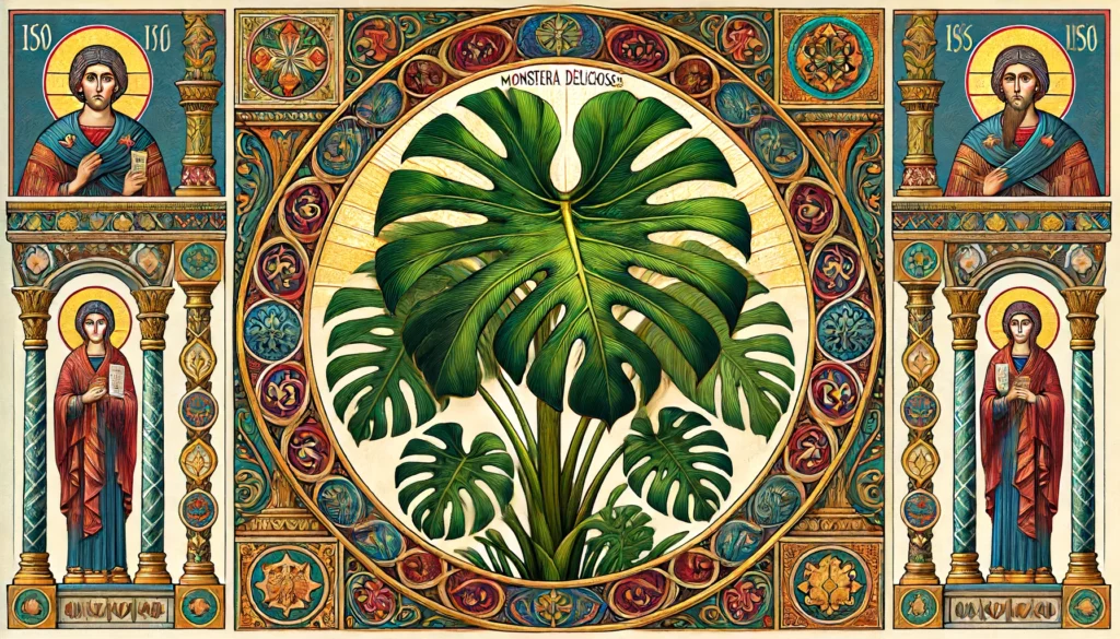 Byzantine-style illustration of a Ceriman Plant
